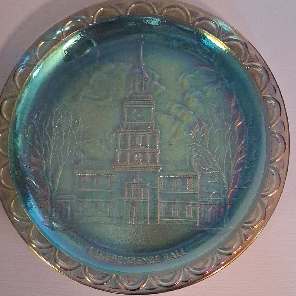 Iridescent Independence Hall Decorative Plate